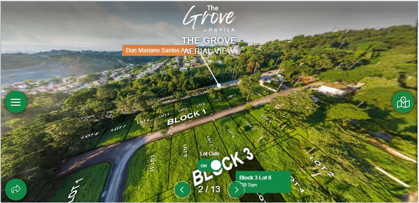Spacious Lot For Sale inside The Grove at Havila Angono Rizal - Primary Display View Frame Location in Angono, Rizal