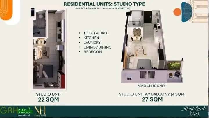 Studio - 1BR Pre Selling Mid Rise Condominium near Robinsons Antipolo Rizal - Media Image Asset Panel Sub-No 2