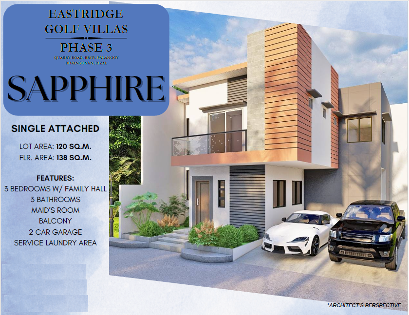 3-4BR Pre Selling House and lot for sale in Eastridge Golf Villas Phase 3 Binangonan Rizal - Media Image Asset Panel Sub-No 6