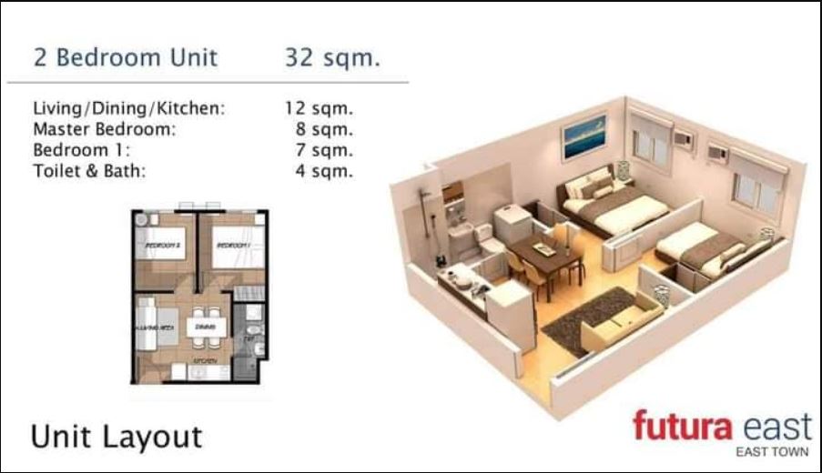 2BR Pre Selling Mid Rise Condominium Unit along Felix Ave. Cainta Rizal - Media Image Asset Panel Sub-No 9
