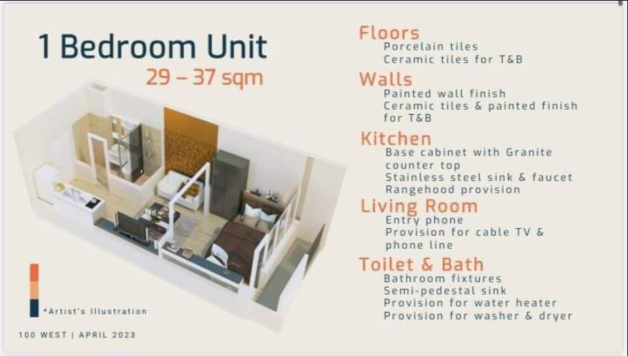 1BR to 2BR Ready for Occupancy Condominium Units in 100West Makati City - Media Image Asset Panel Sub-No 10