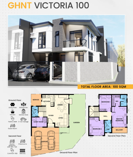 3BR Pre Selling Townhouse for sale near SM and LRT Masinag  - Media Image Asset Panel Sub-No 4