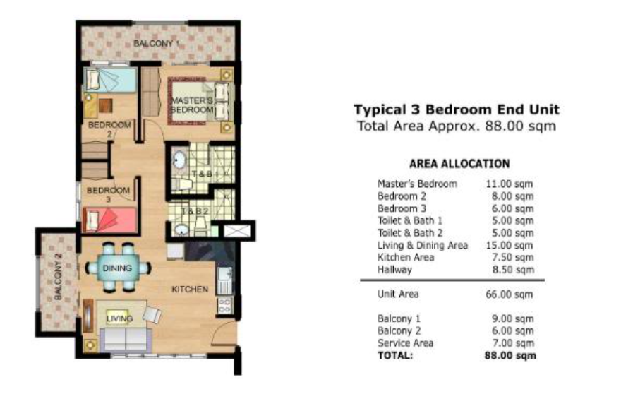 Foreclosed Residential Condominium For Sale in Pasig City, Metro Manila (88 sqm Floor Area) - Media Image Asset Panel Sub-No 2
