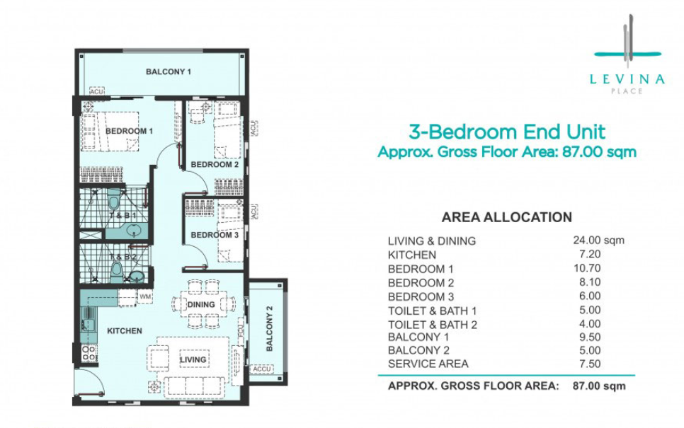 Foreclosed Residential Condominium For Sale in Pasig City, Metro Manila (82 sqm Floor Area) - Media Image Asset Panel Sub-No 4