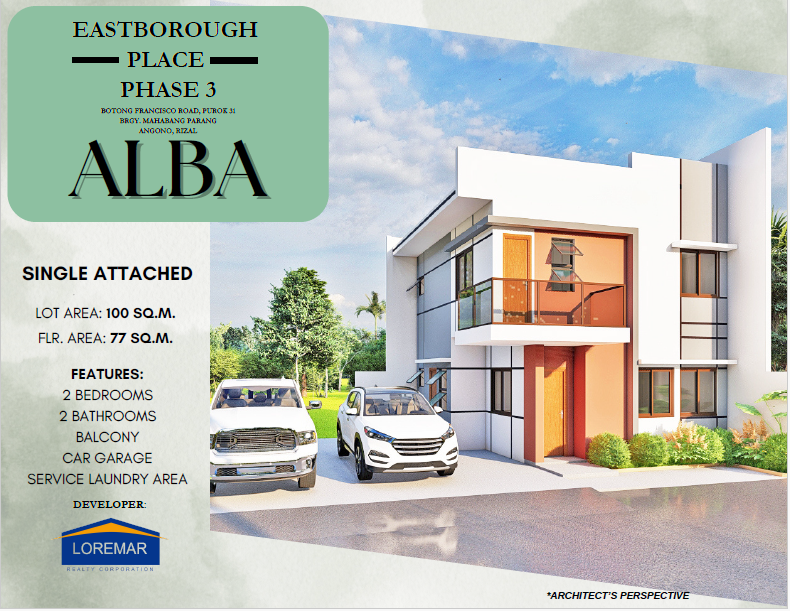 Brand New Residential House & Lot For Sale in Angono, Rizal (100 sqm Lot Area) - Primary Display View Frame Location in Angono, Rizal