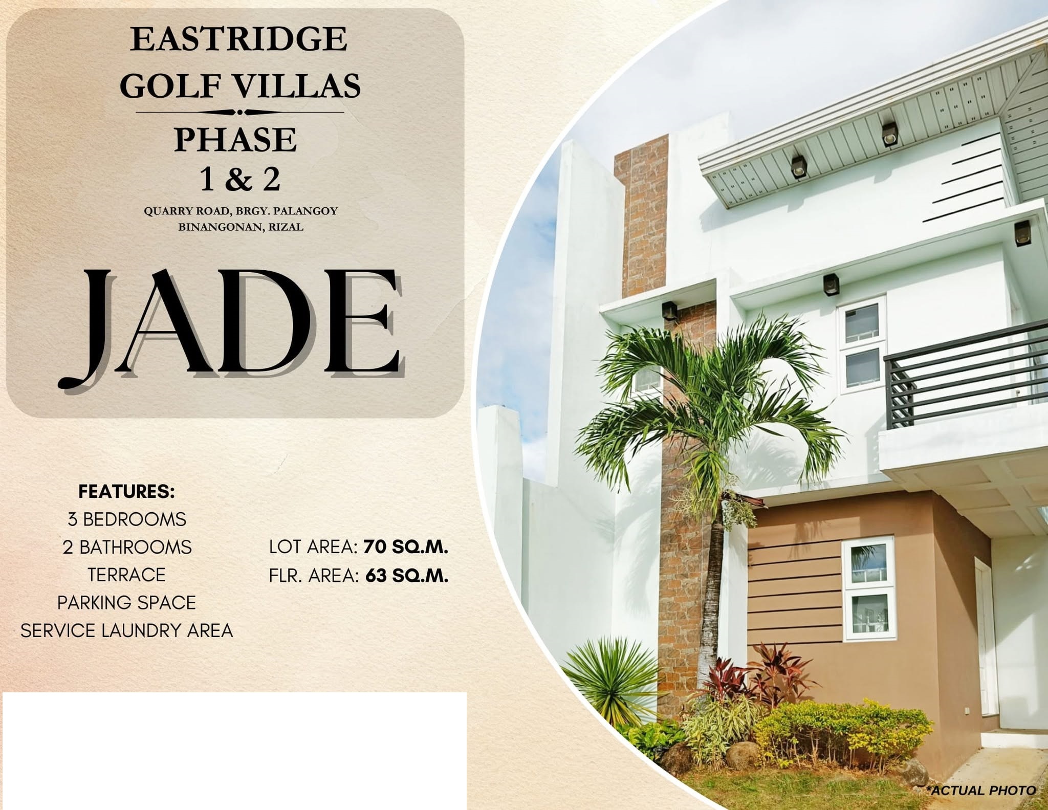 Brand New Residential House & Lot For Sale in Binangonan, Rizal (80 sqm Lot Area) - Media Image Asset Panel Sub-No 2