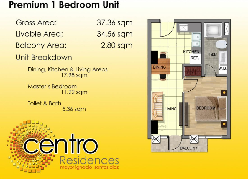 Foreclosed Residential Condominium For Sale in Quezon City, Metro Manila (37 sqm Floor Area) - Media Image Asset Panel Sub-No 2